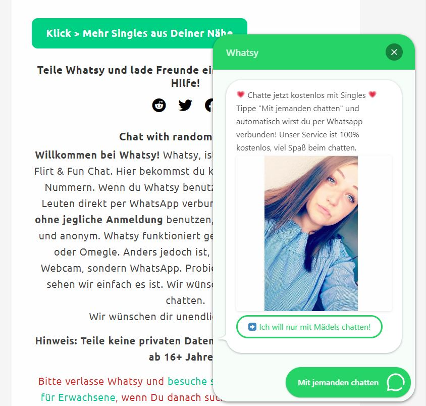 Kostenloser Flirtchat: So benutzt du Whatsy.de